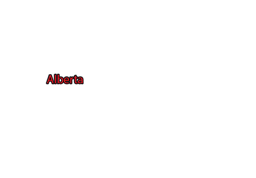 Alberta label with glow