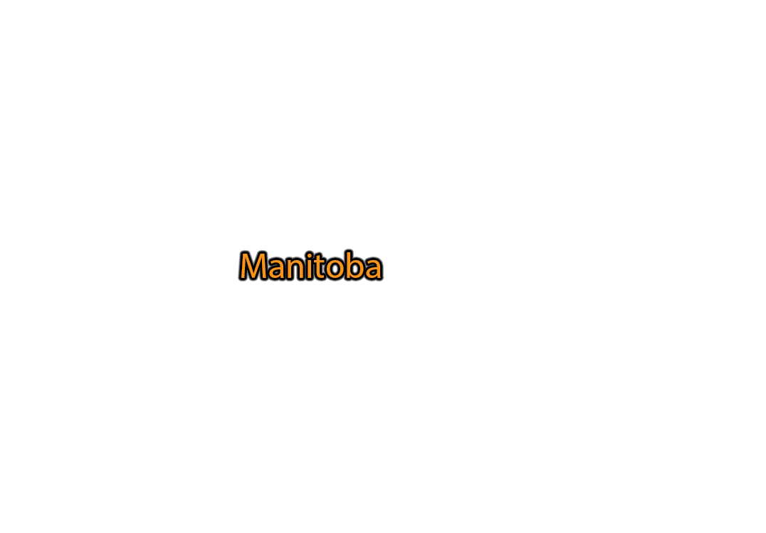Manitoba label with glow