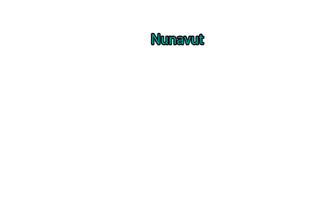 Nunavut label with glow