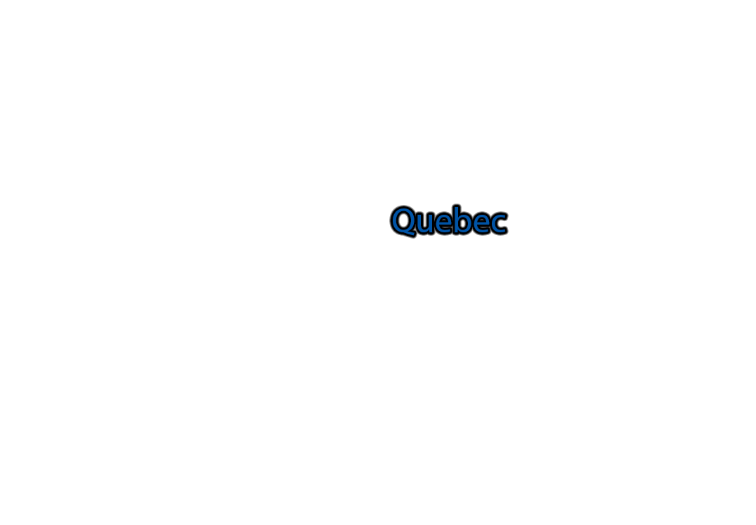 Quebec label with glow