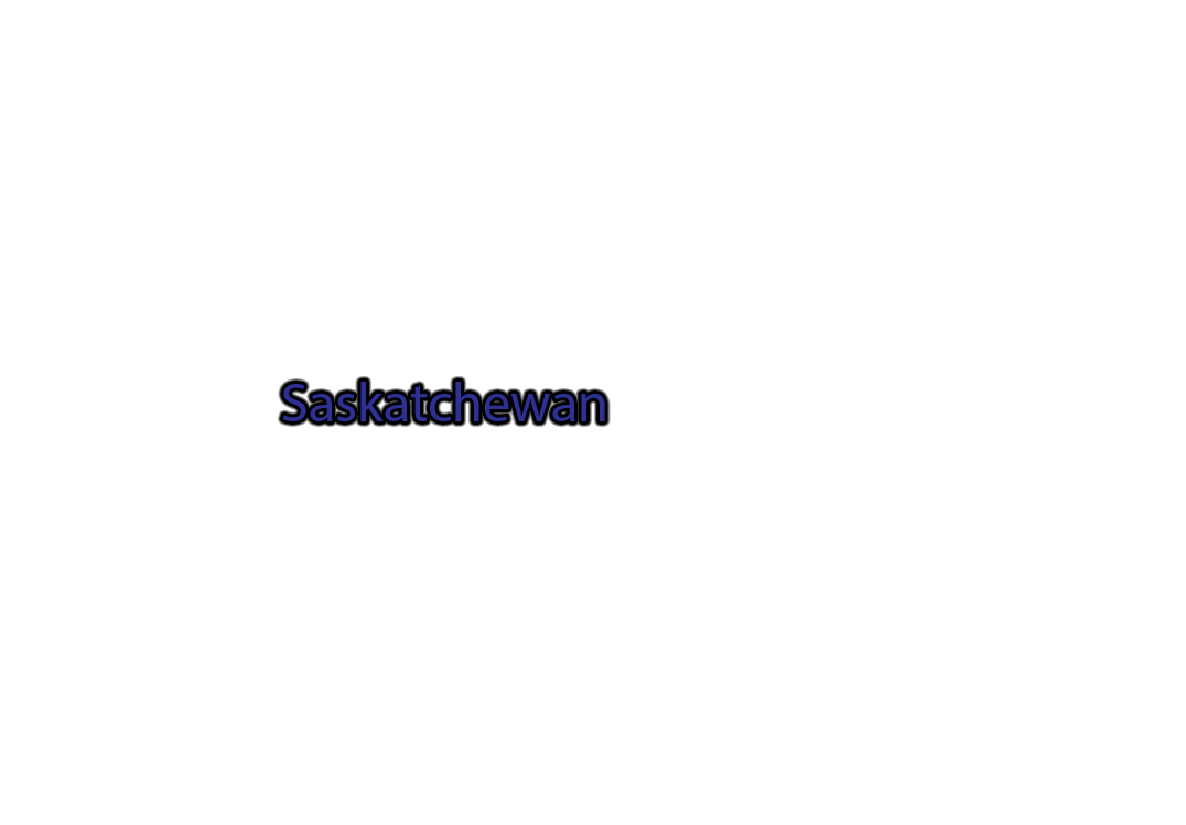 Saskatchewan label with glow