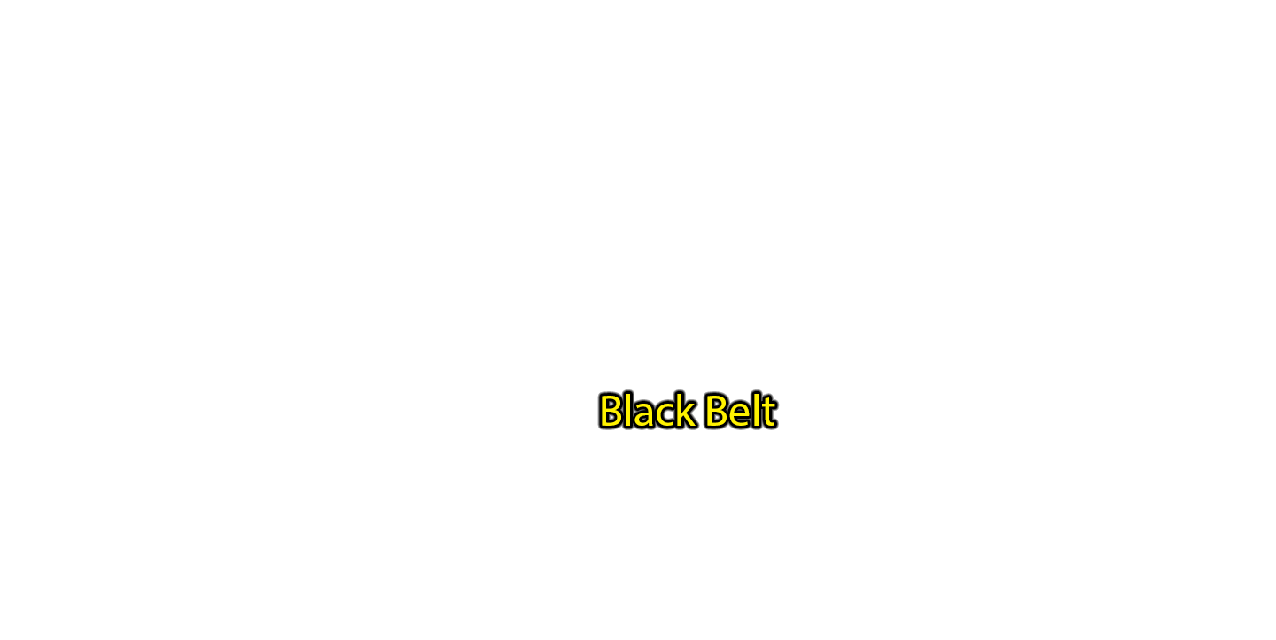 Black-Belt label with glow