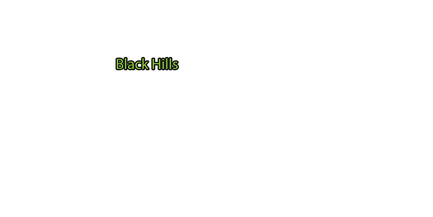 Black-Hills label with glow