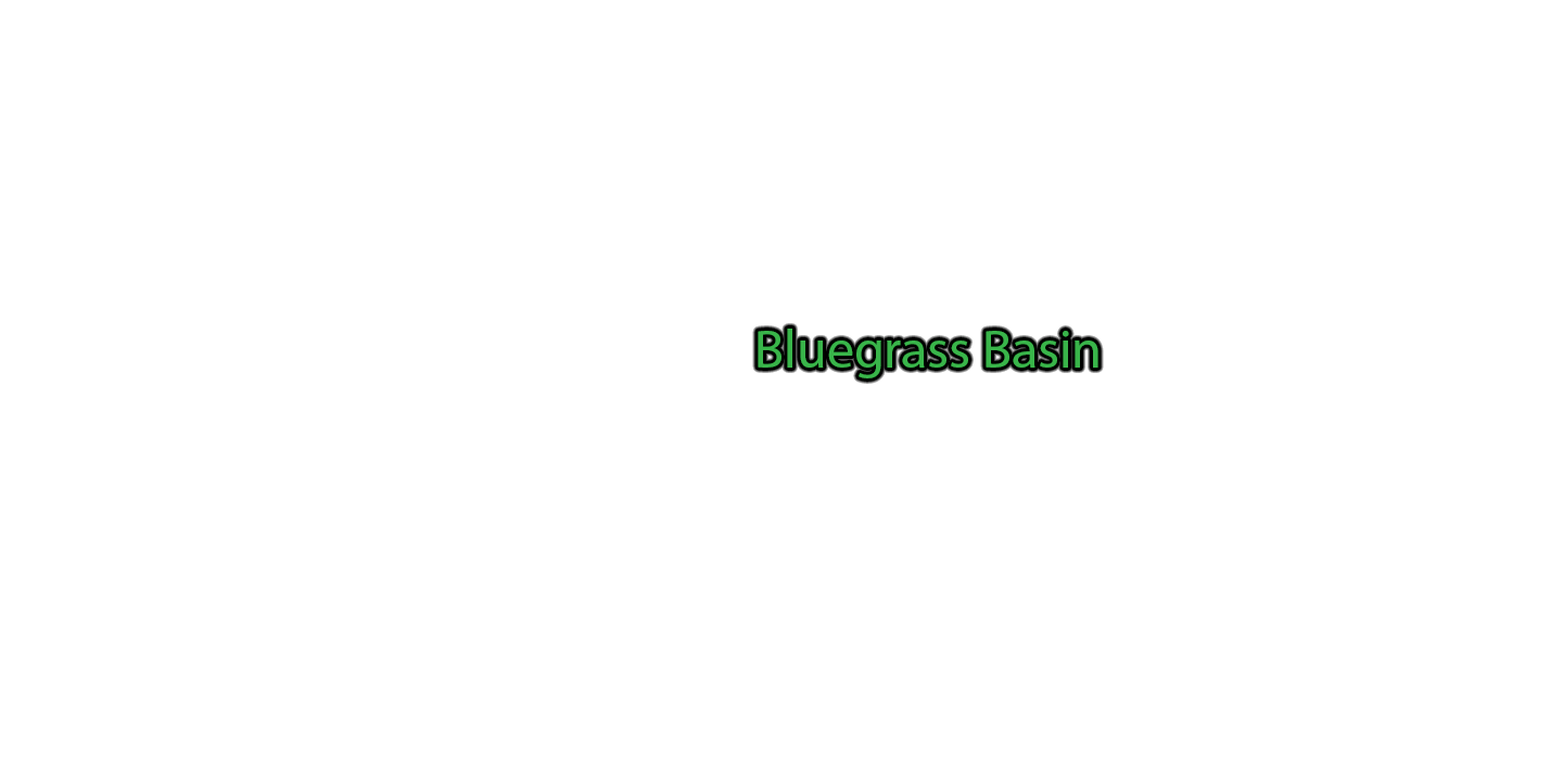 Bluegrass-Basin label with glow