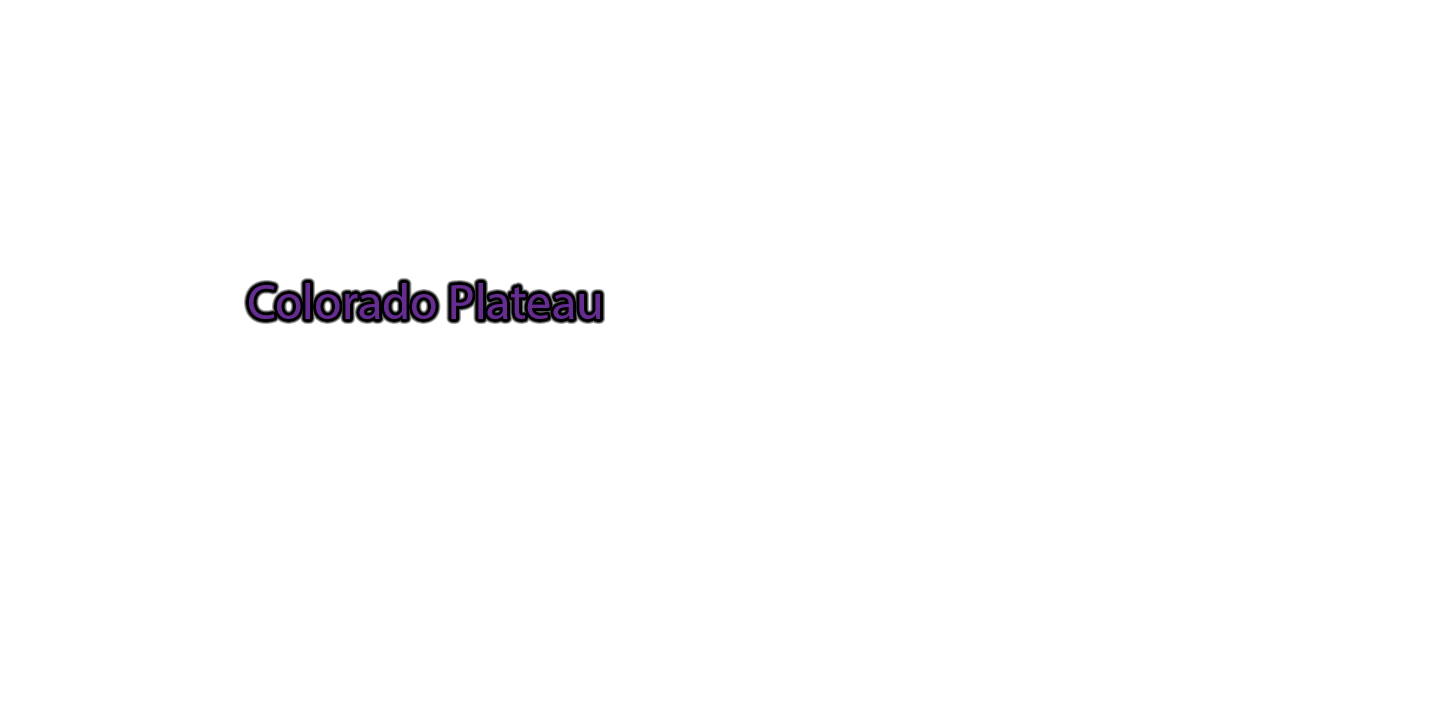 Colorado-Plateau label with glow