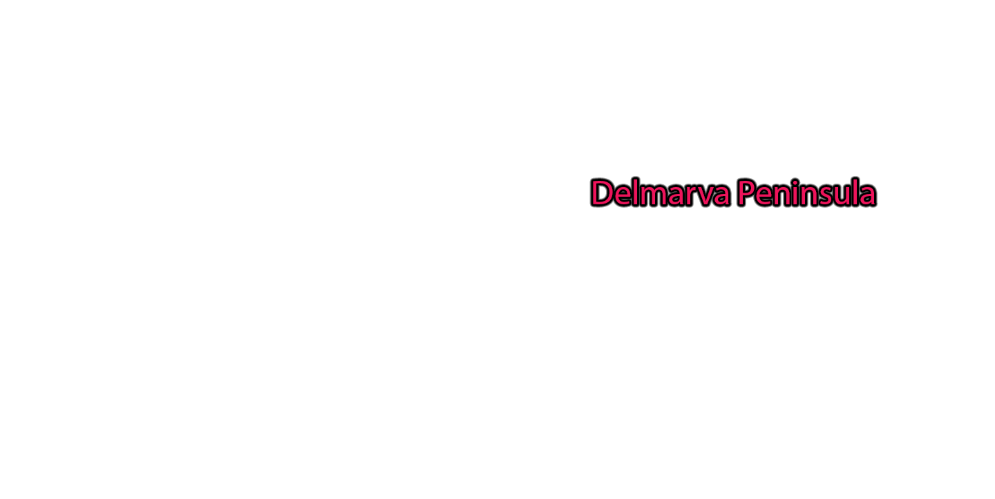 Delmarva-Peninsula label with glow