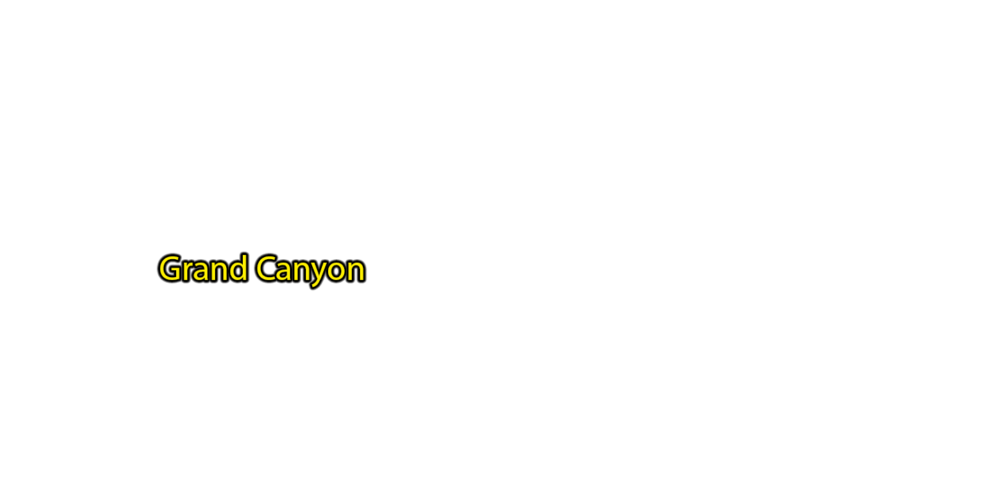 Grand-Canyon label with glow