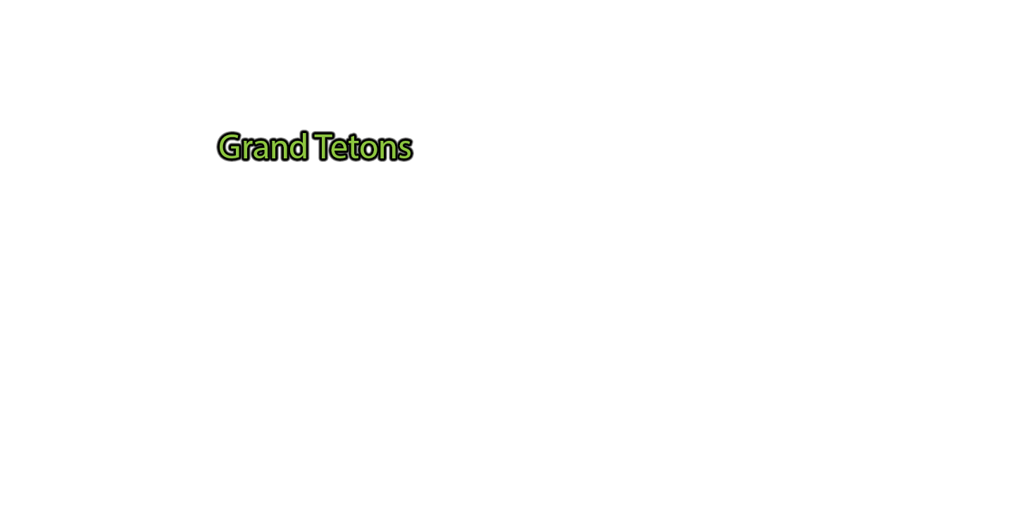 Grand-Tetons label with glow
