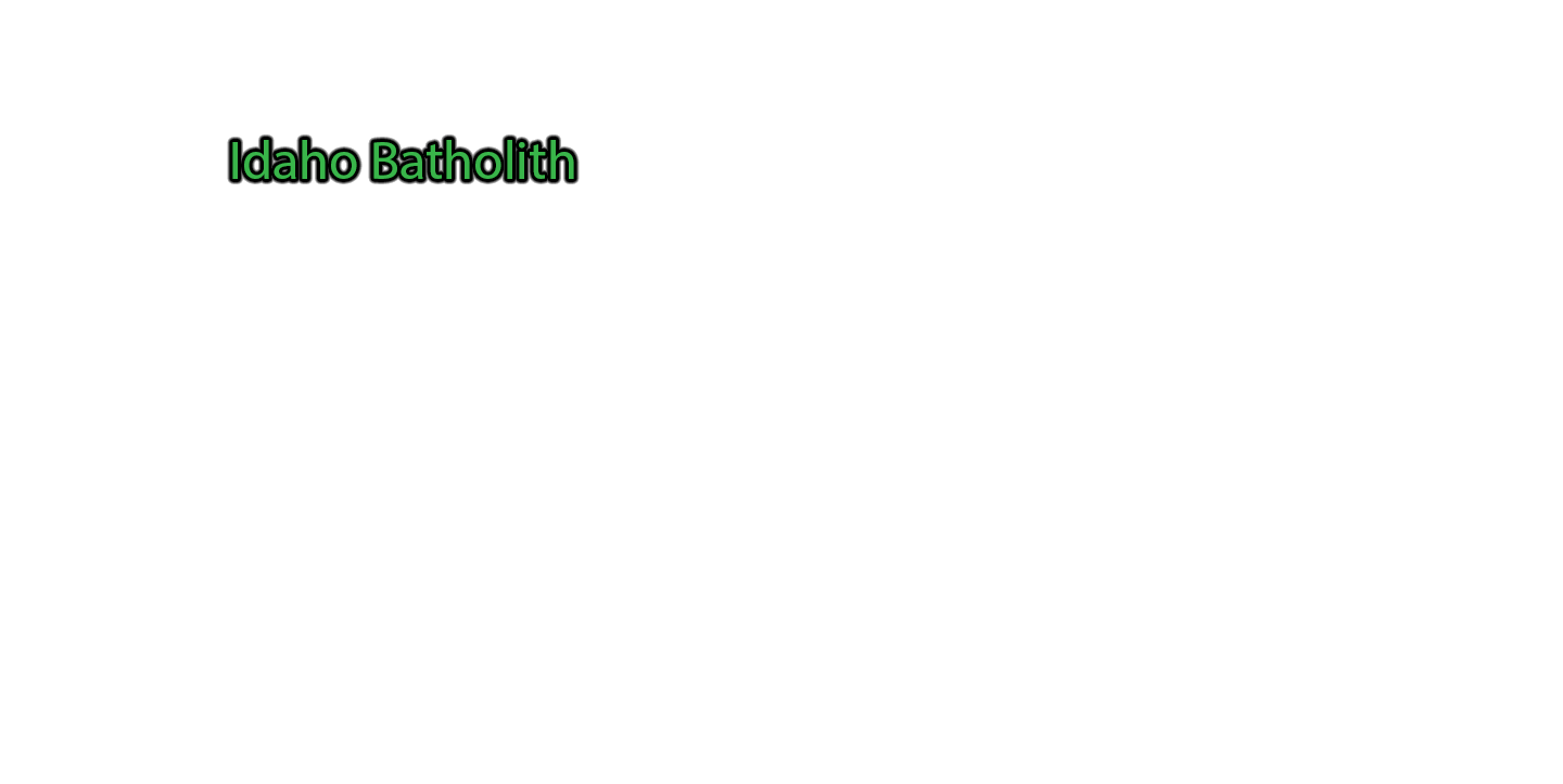 Idaho-Batholith label with glow