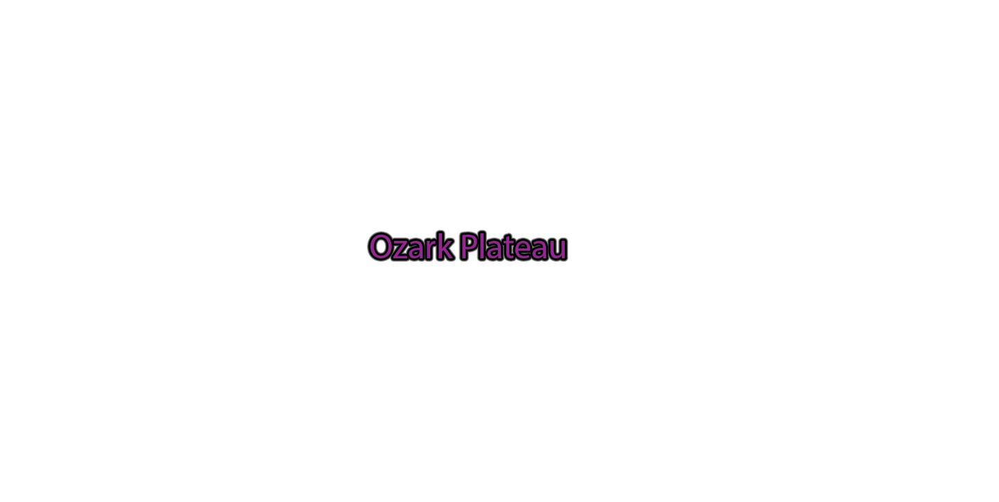 Ozark-Plateau label with glow