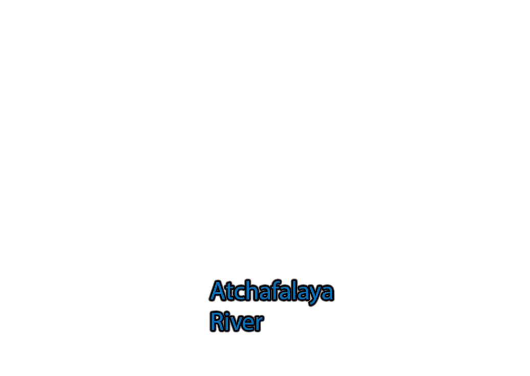 Atchafalaya-River label with glow