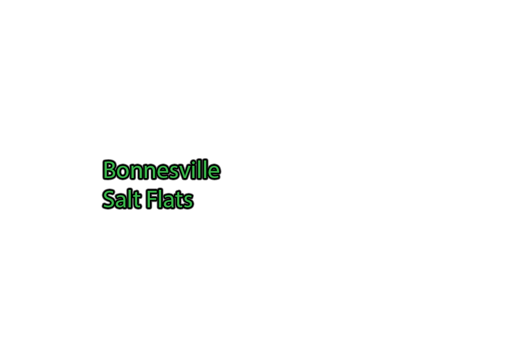 Bonneville-Salt-Flats label with glow