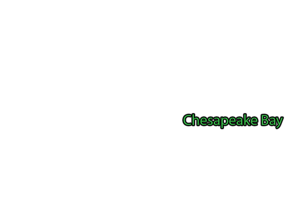 Chesapeake-Bay label with glow