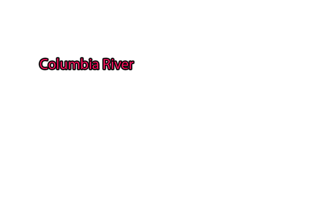 Columbia-River label with glow