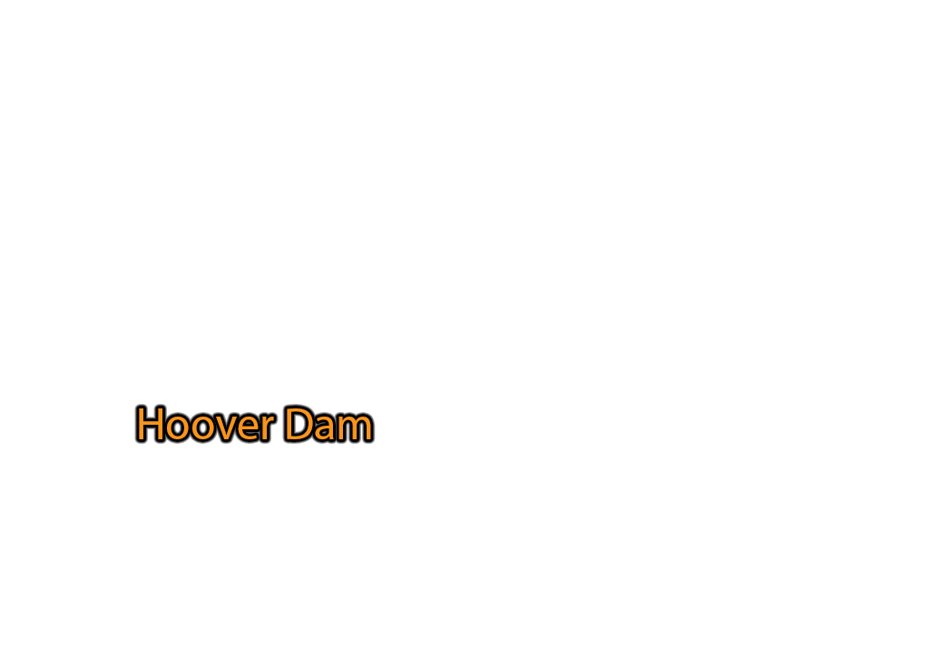 Hoover-Dam label with glow