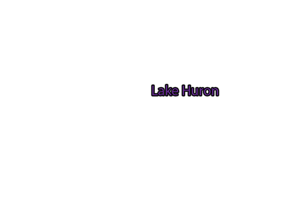 Lake-Huron label with glow