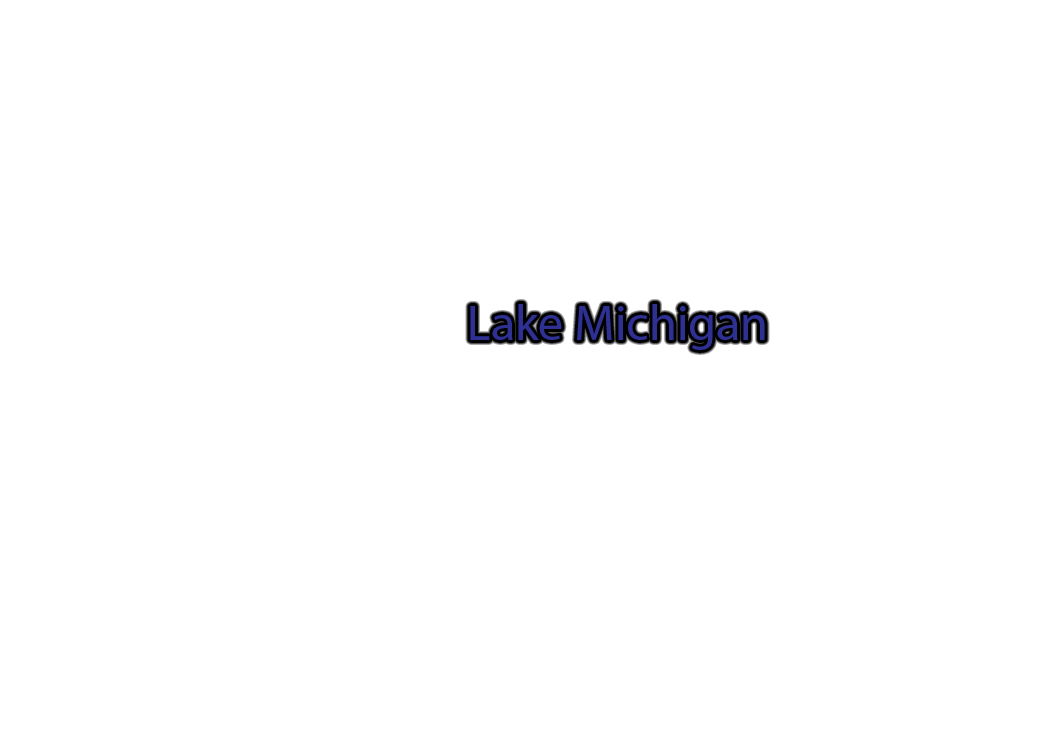 Lake-Michigan label with glow