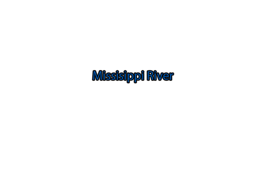 Mississippi-River label with glow