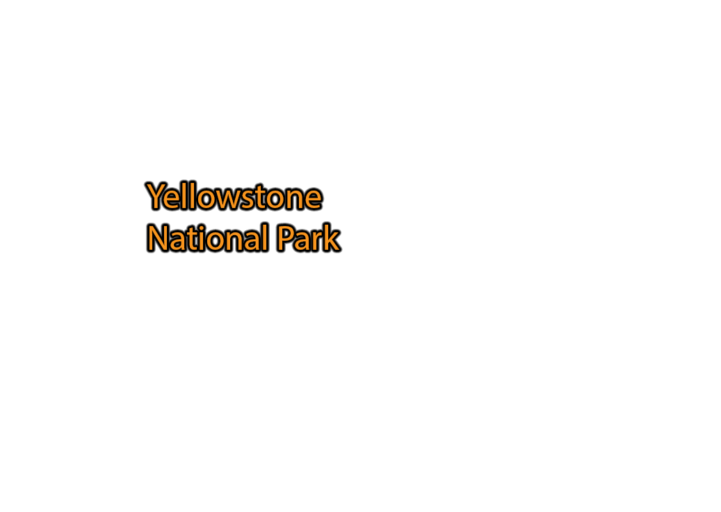 Yellowstone-National-Park label with glow