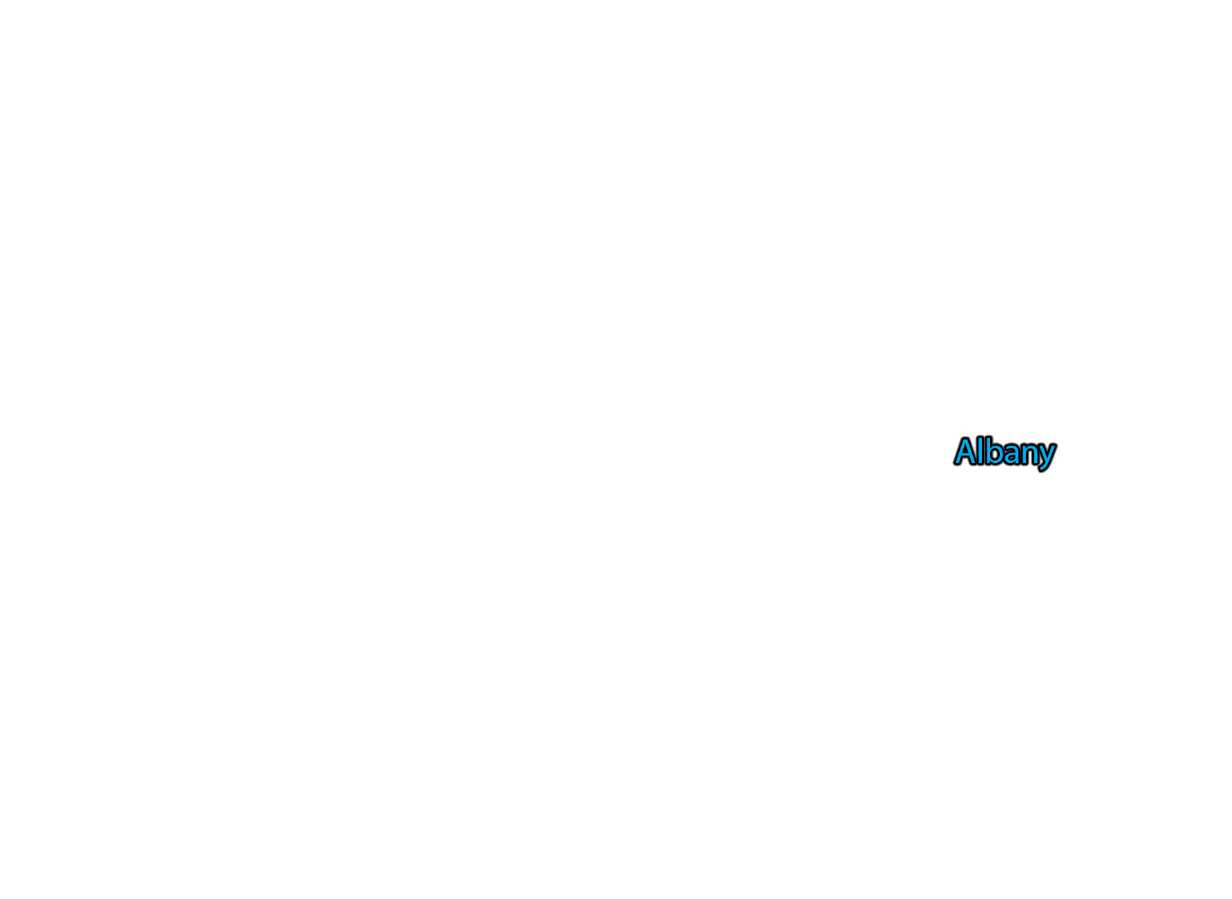 Albany label with glow