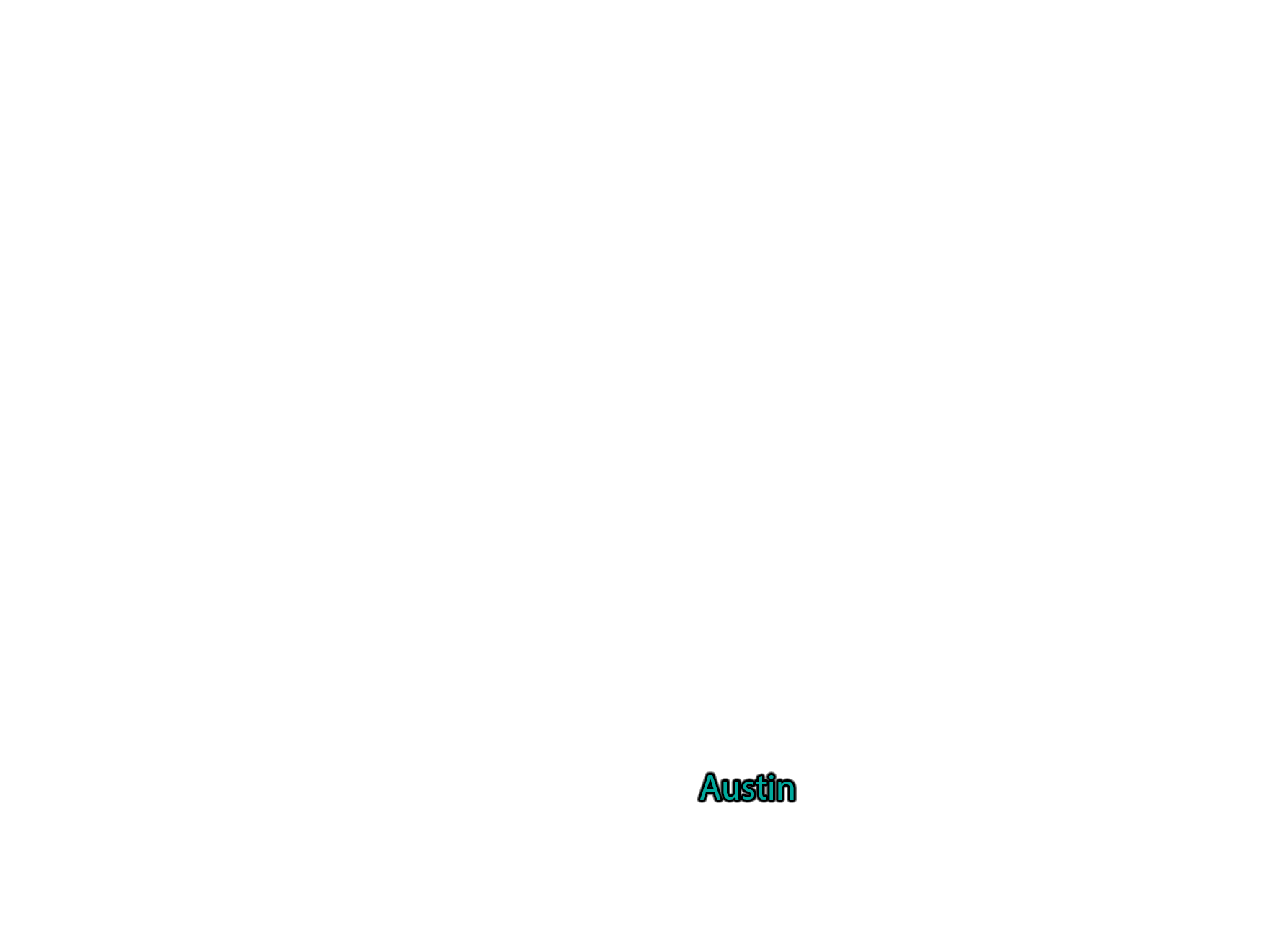 Austin label with glow