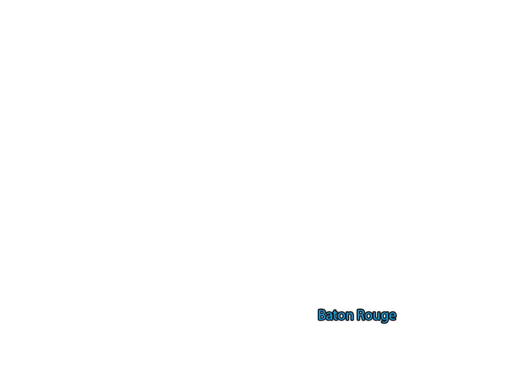 Baton-Rouge label with glow
