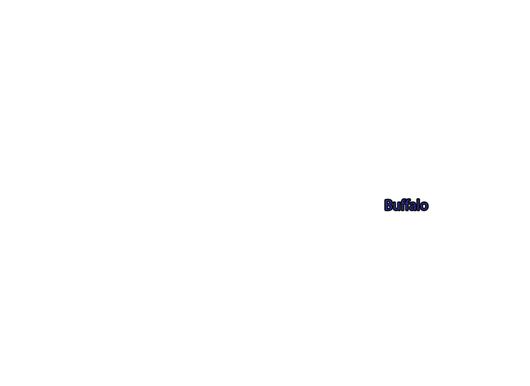Buffalo label with glow