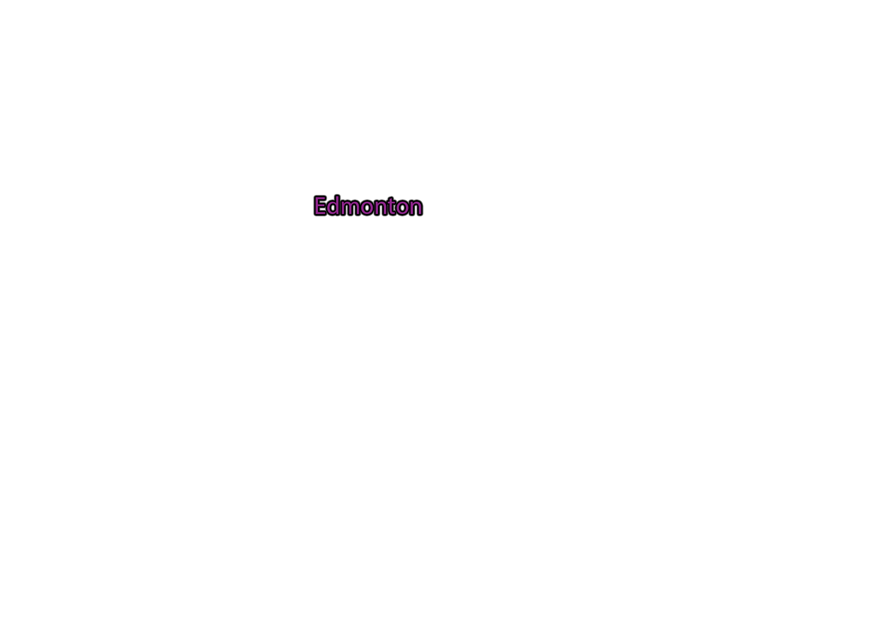 Edmonton label with glow