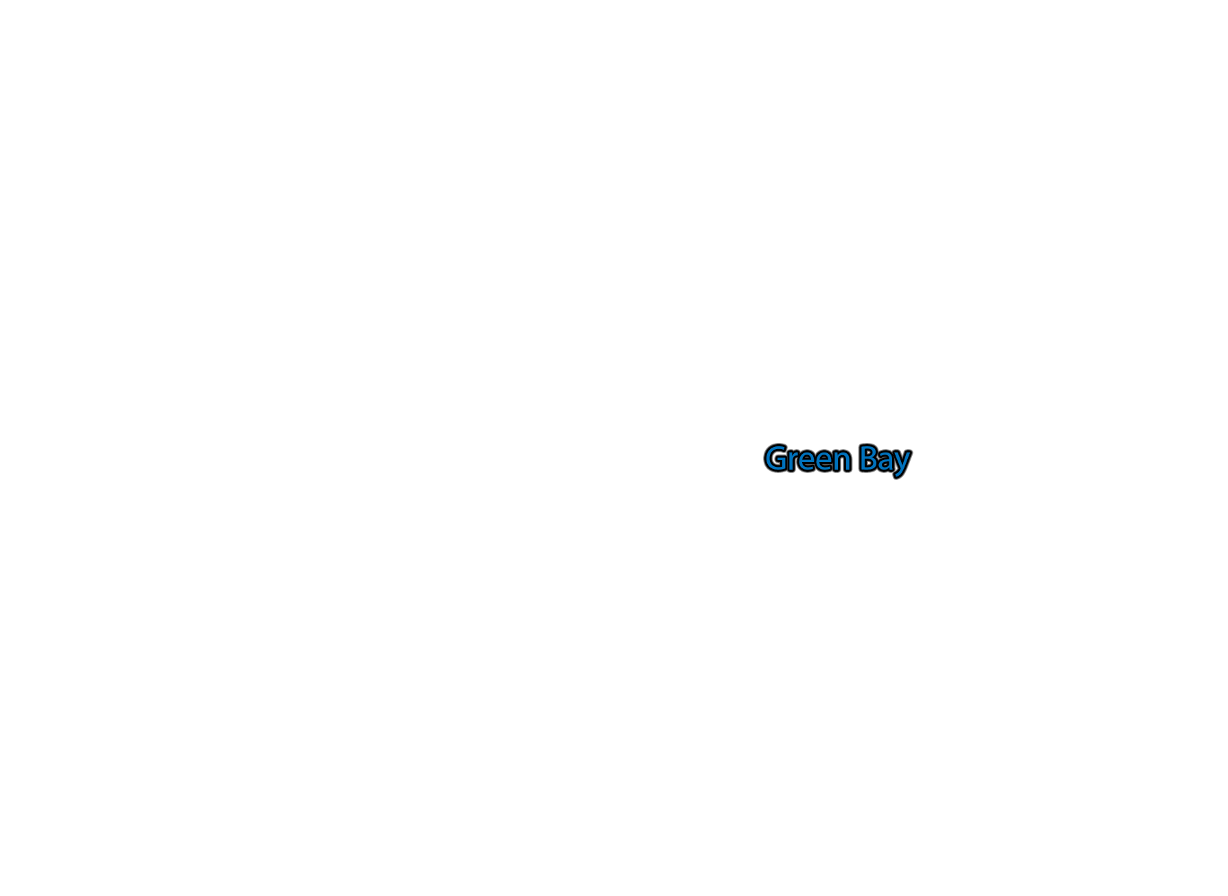 Green-Bay label with glow