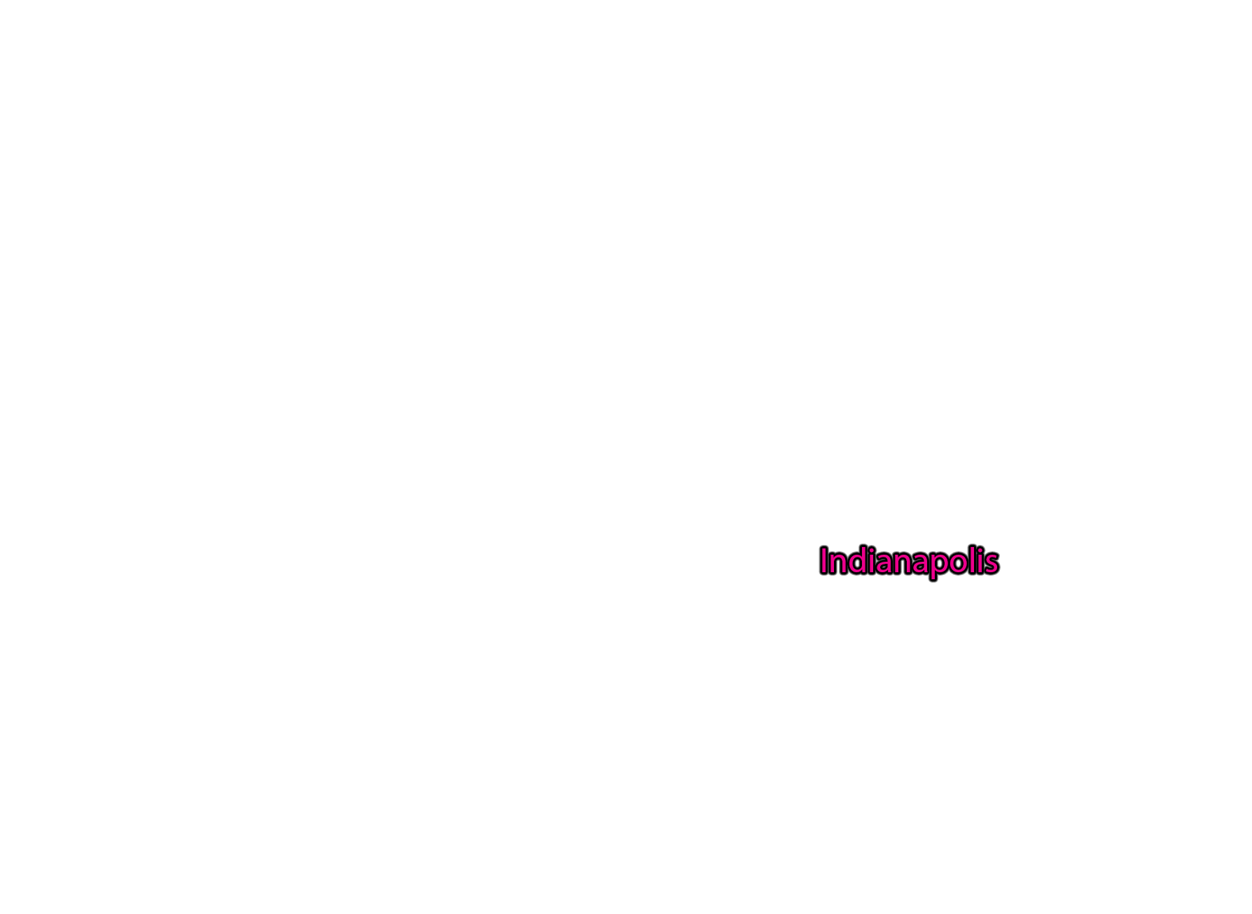 Indianapolis label with glow