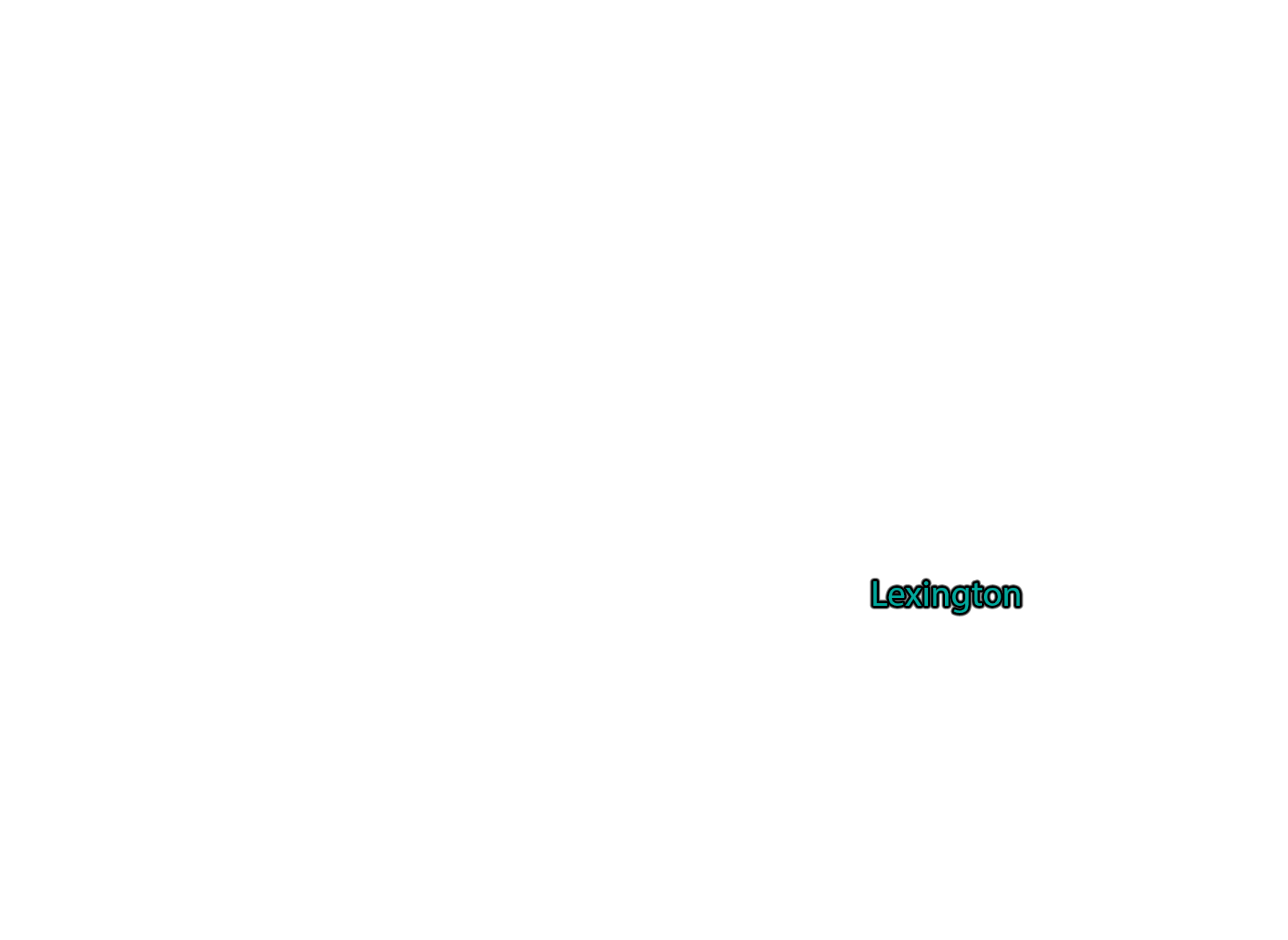 Lexington label with glow