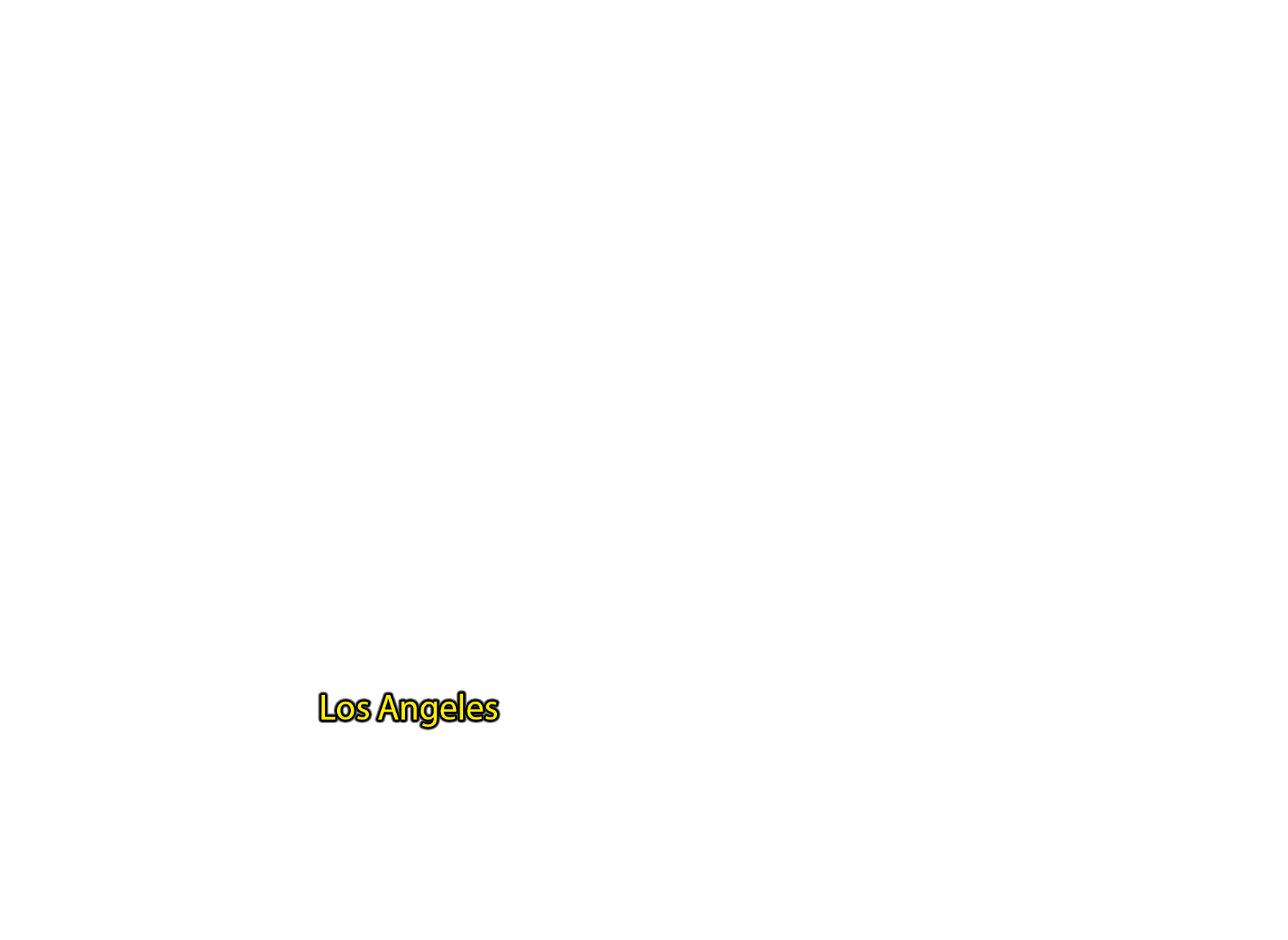 Los-Angeles label with glow