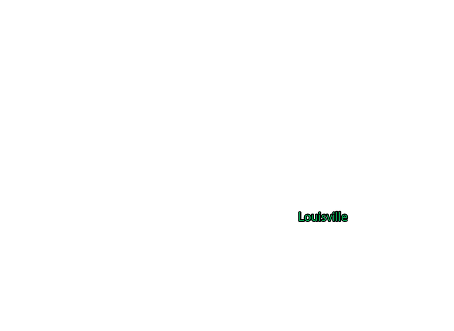 Louisville label with glow