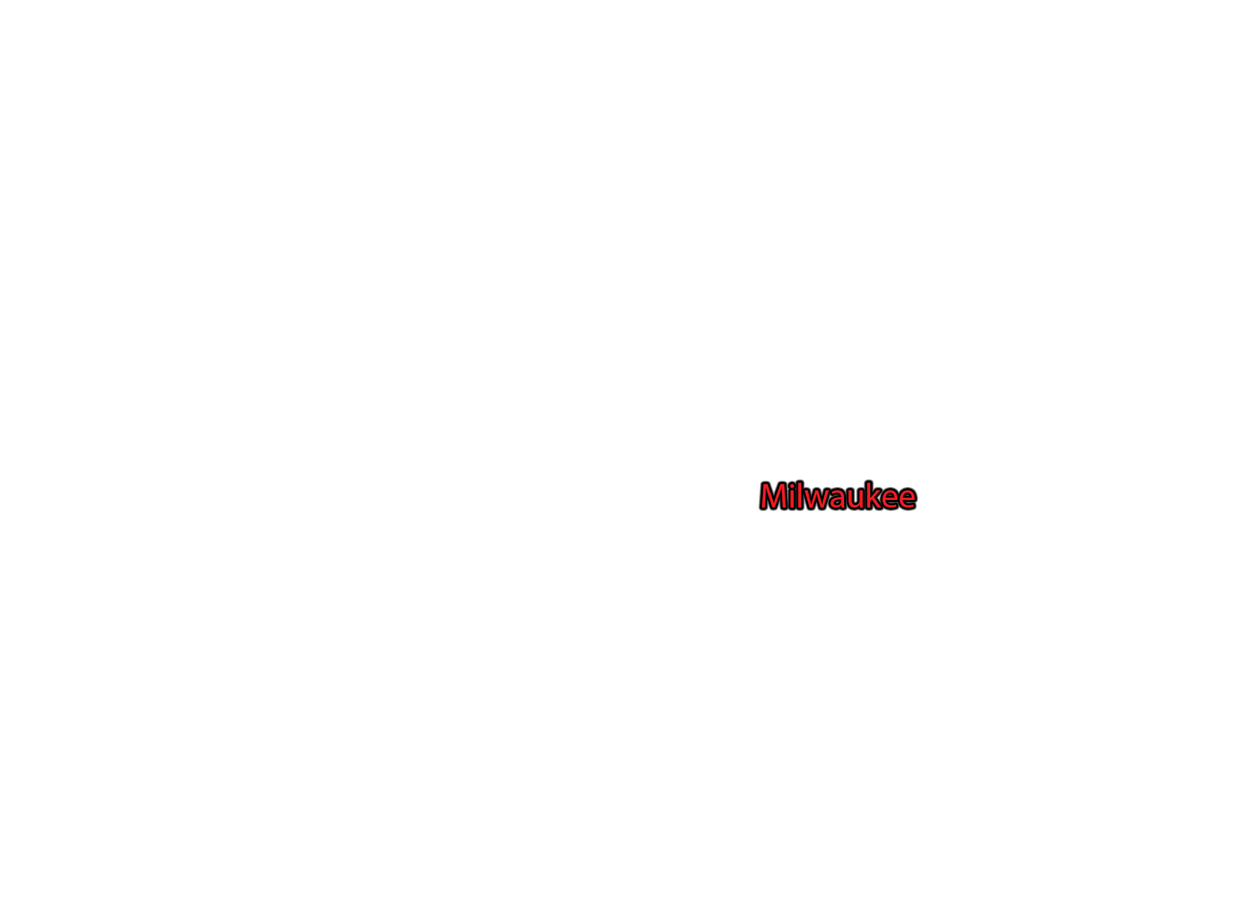 Milwaukee label with glow