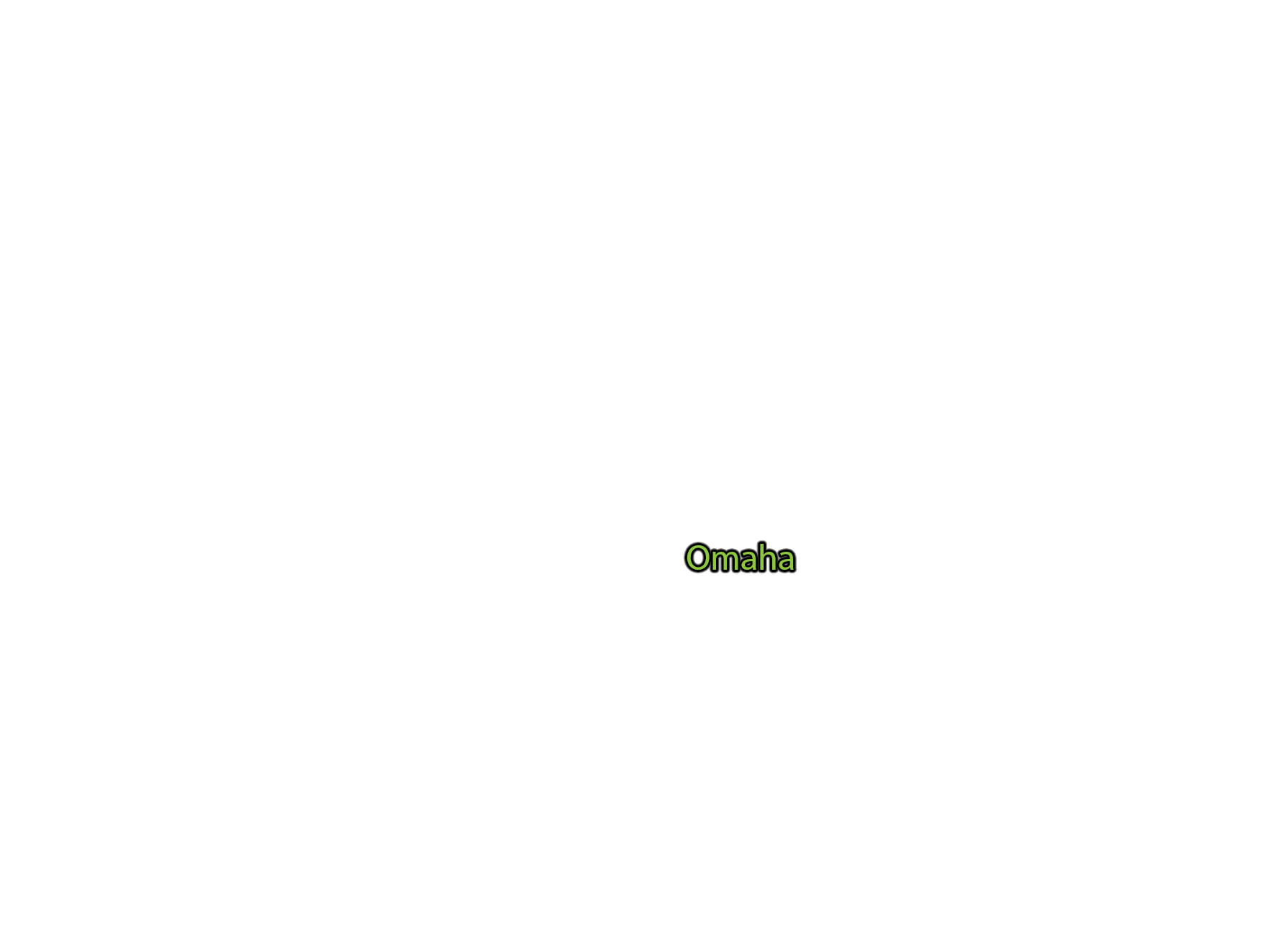 Omaha label with glow