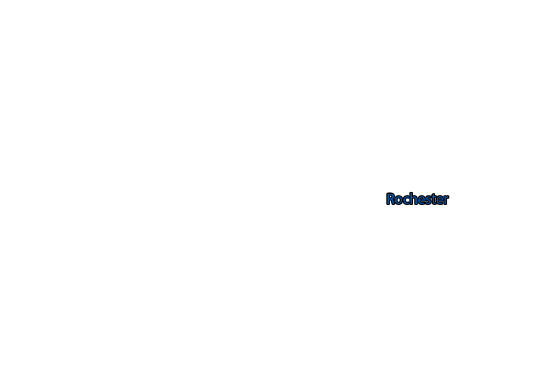 Rochester label with glow