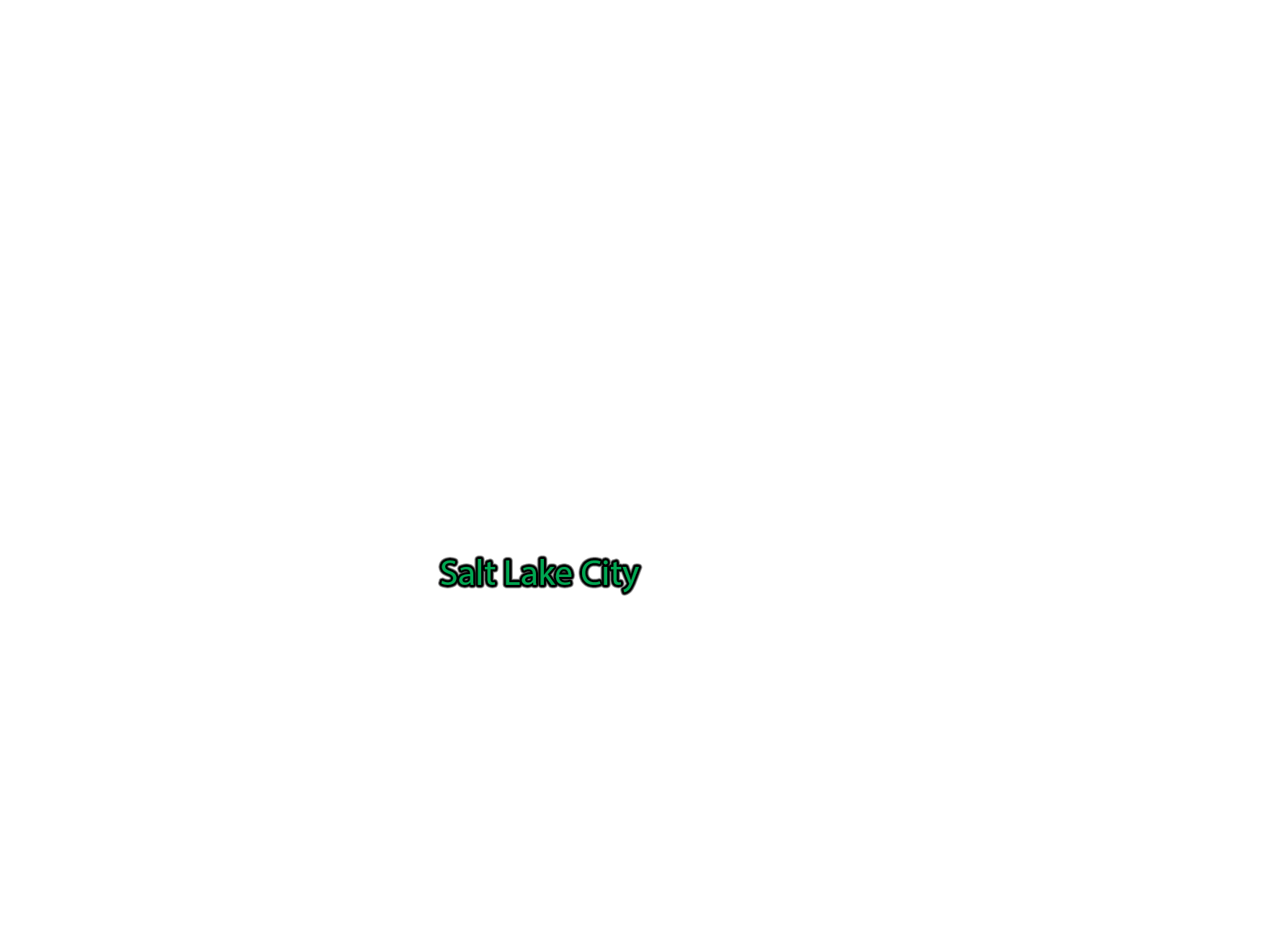 Salt-Lake-City label with glow
