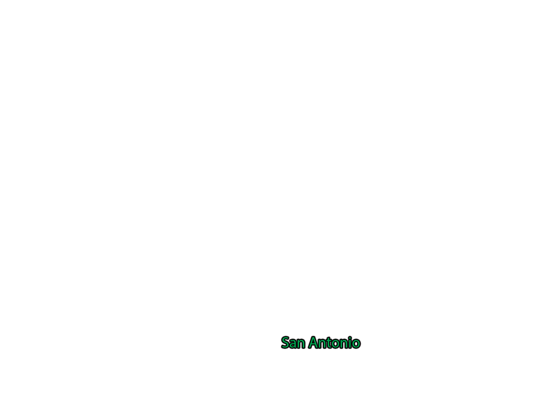 San-Antonio label with glow