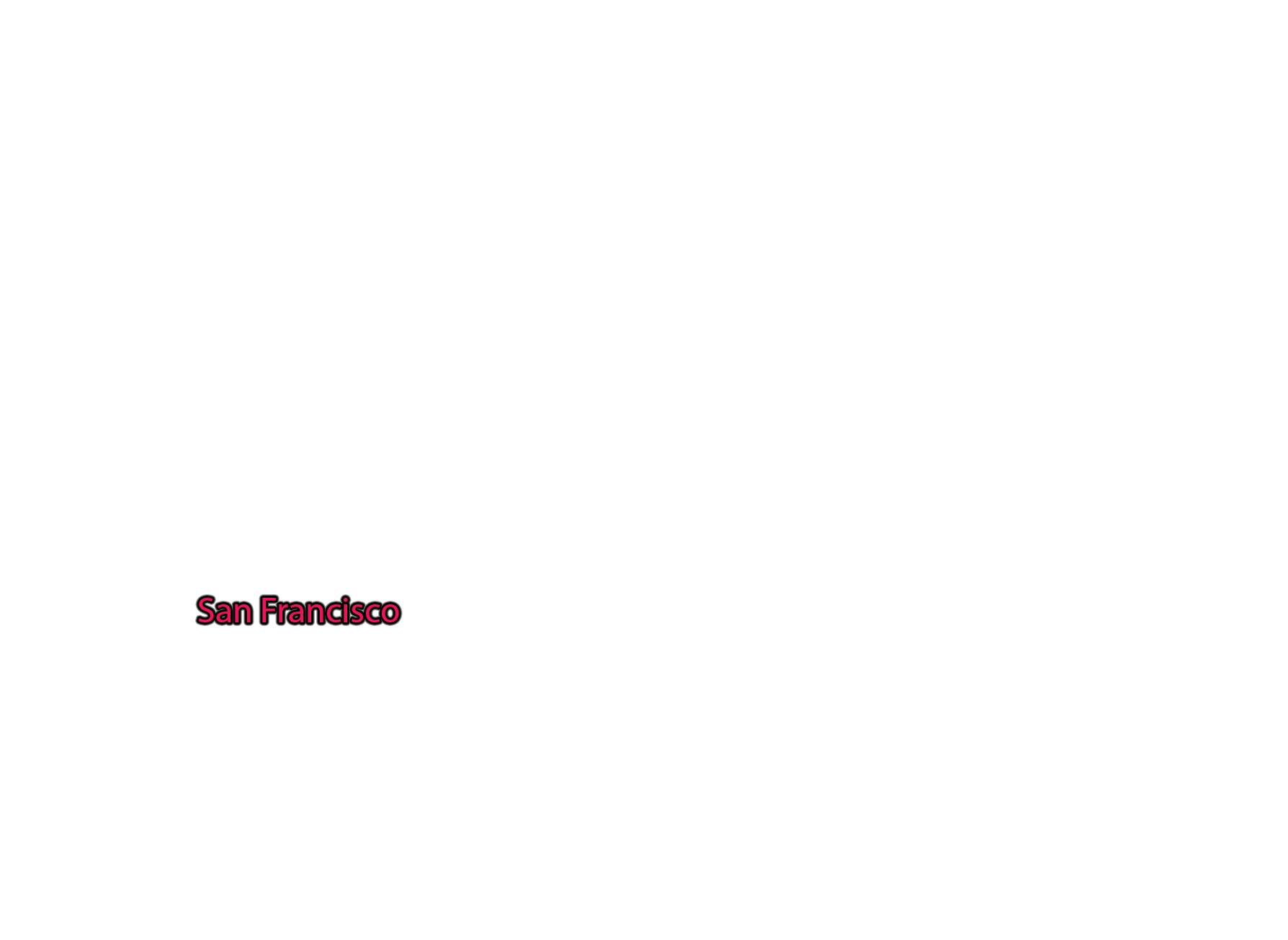 San-Francisco label with glow