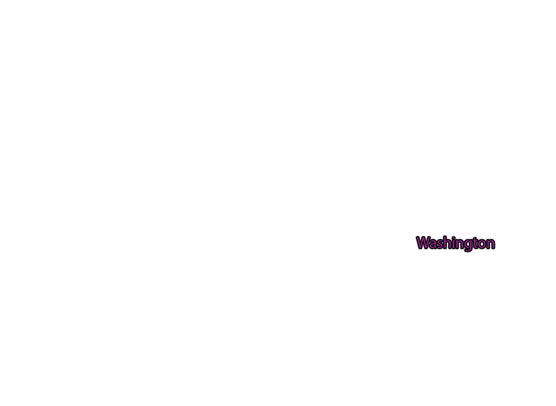 Washington label with glow
