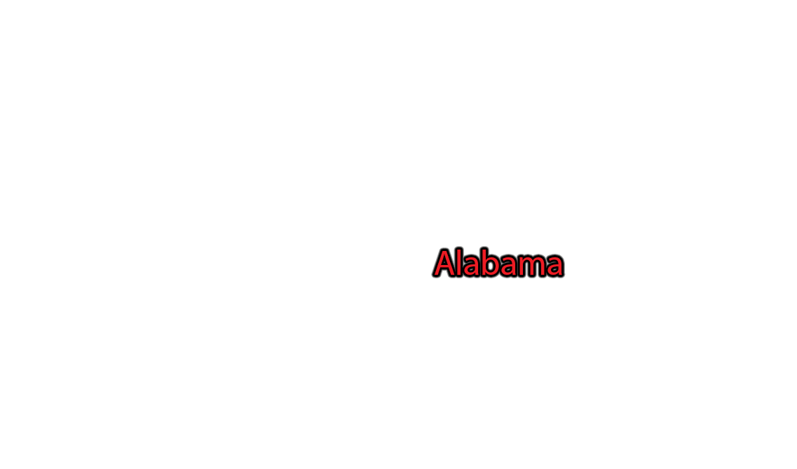 Alabama label with glow
