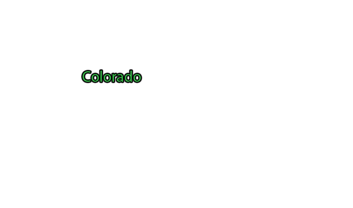 Colorado label with glow
