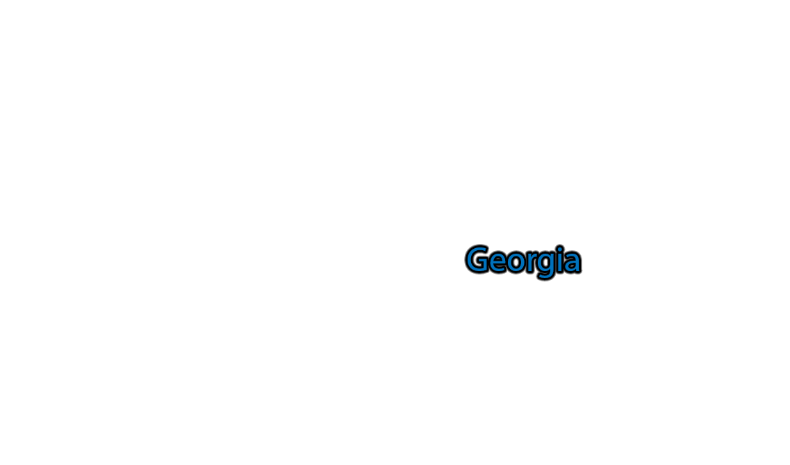 Georgia label with glow