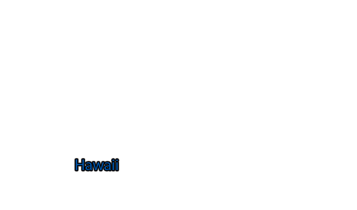 Hawaii label with glow