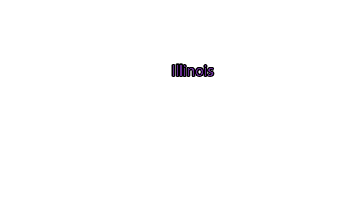Illinois label with glow