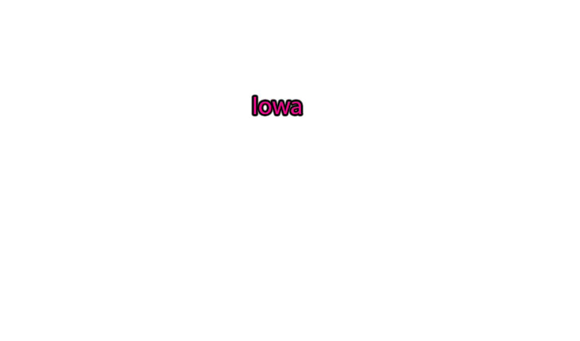 Iowa label with glow