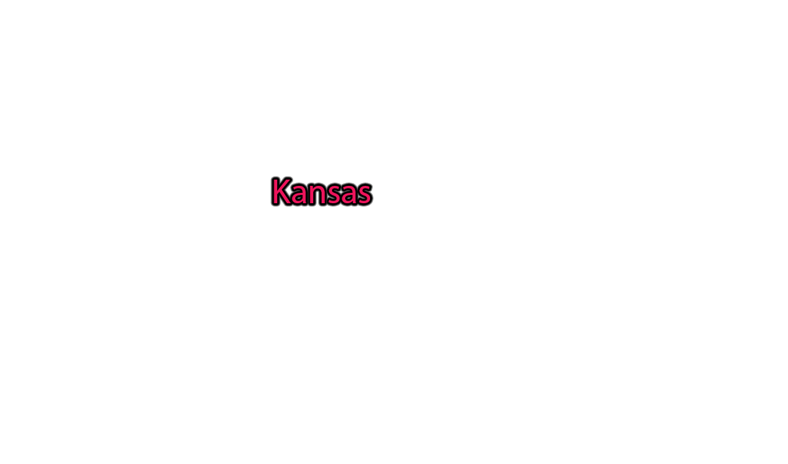 Kansas label with glow