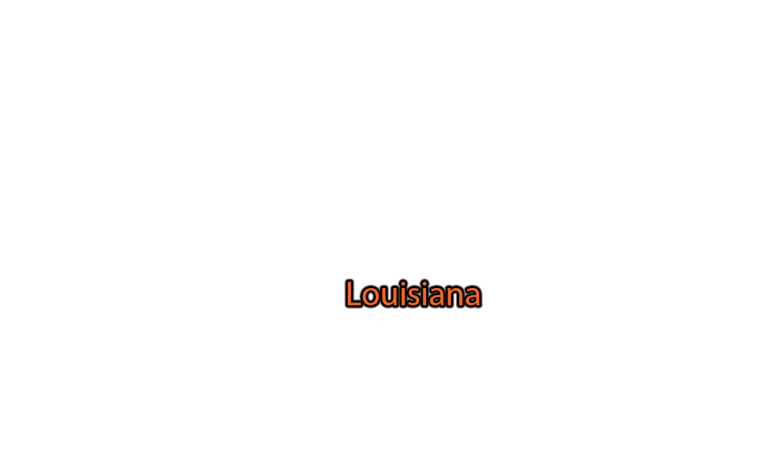 Louisiana label with glow