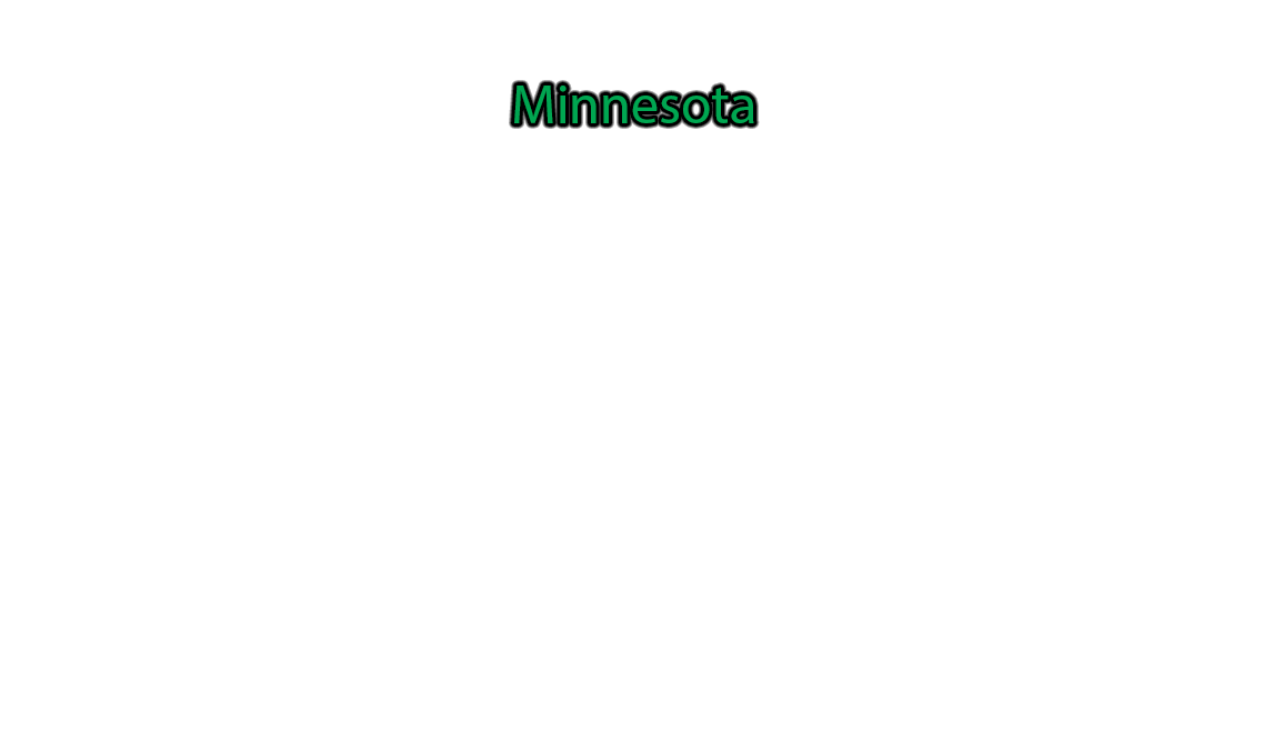 Minnesota label with glow
