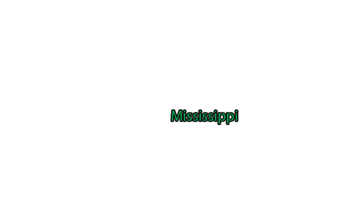 Mississippi label with glow